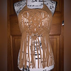 Handmade macrame halter top